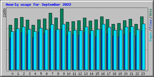 Hourly usage for September 2022