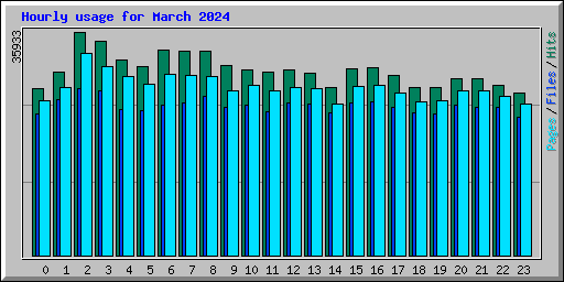 Hourly usage for March 2024