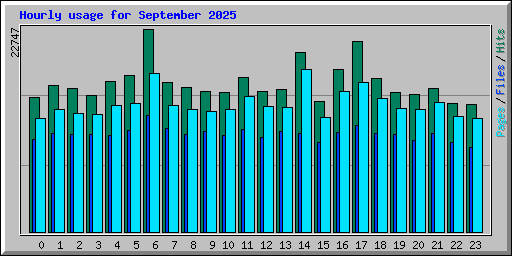 Hourly usage for September 2025