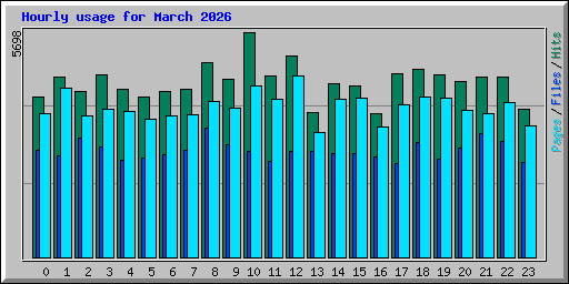 Hourly usage for March 2026