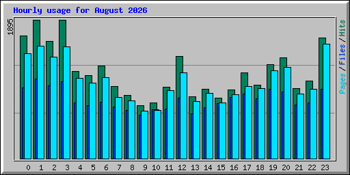 Hourly usage for August 2026
